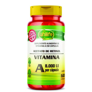 VITAMINA A - RETINOL  500MG - 60CAPSULAS - UNILIFE