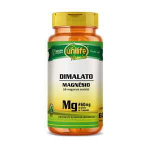 MAGNESIO DIMALATO 260 MG - 60 CAPSULAS - UNILIFE