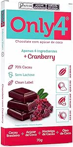 CHOCOLATE 70 CACAU CRANBERRY 70G ONLY4