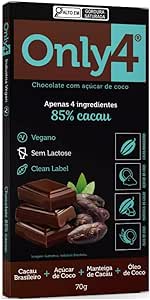 CHOCOLATE ONLY4 85 CACAU PURO 70G