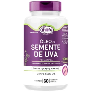 OLEO DE SEMENTE DE UVA 1200MG - 60 CAPSULAS - UNILIFE