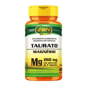 TAURATO DE MAGNESIO 620MG - 60 CAPSULAS - UNILIFE