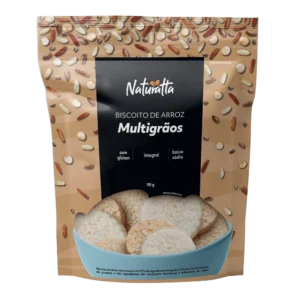 BISCOITO DE ARROZ MULTIGRAOS 90G NATURATTA