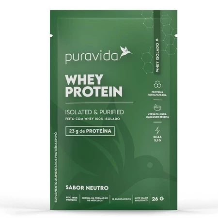 WHEY PROTEIN ISOLADO NEUTRO 26G  PURAVIDA
