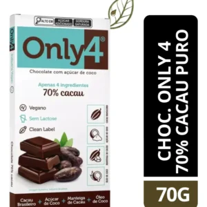 CHOCOLATE ONLY4 70 CACAU PURO 70G