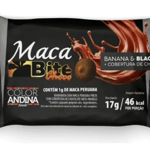 MACA BITE BLACK CHOCOLATE 17g COLOR ANDINA